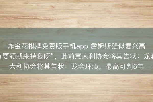 炸金花棋牌免费版手机app 詹姆斯疑似复兴高尔夫球事件,配文“有要领就来持我呀”,此前意大利协会将其告状:龙套环境,最高可判6年